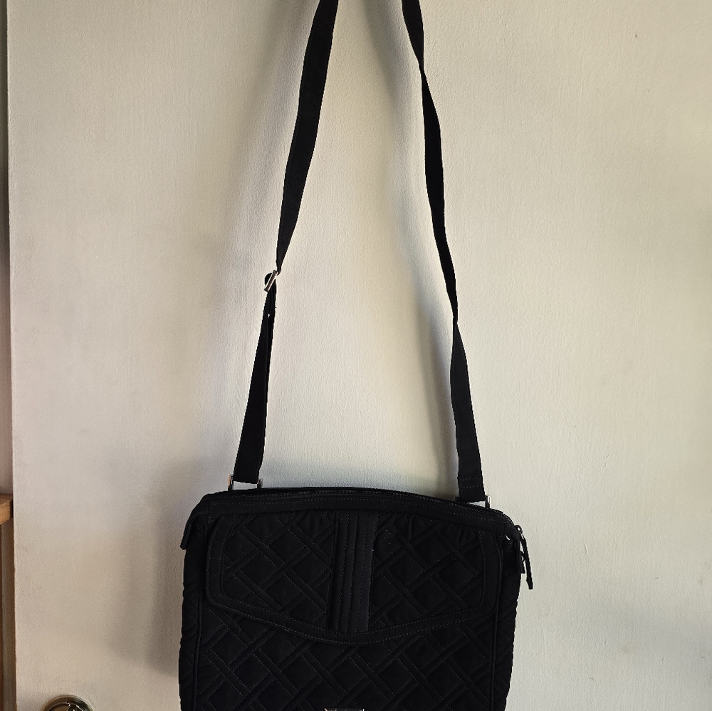Vera Bradley Black Quilted Shoulder Bag - Picture 6 of 6